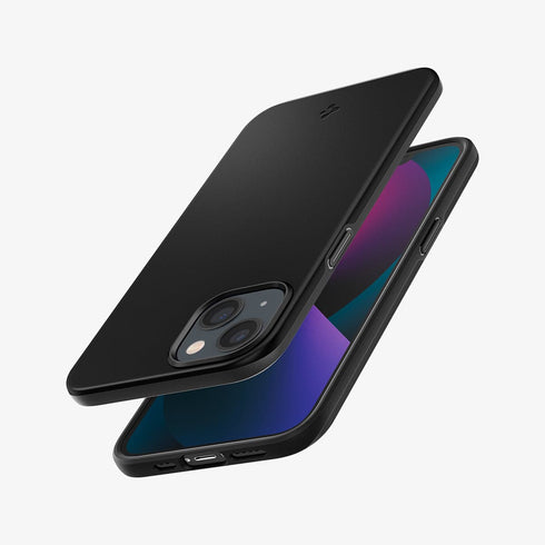 ACS03674 - iPhone 13 Pro Max Case Thin Fit in black showing the back